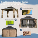 10' x 12' Hardtop Aluminum Gazebo with Double Canopy by HouseOfZazla