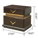 Modern Style 2-Drawer Nightstand Made with Wood