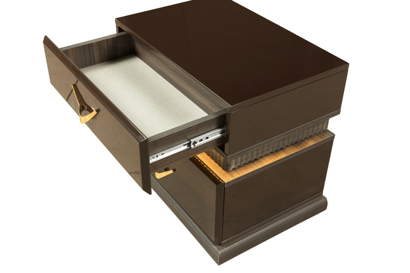 Modern Style 2-Drawer Nightstand Made with Wood, photo 3 of 6
