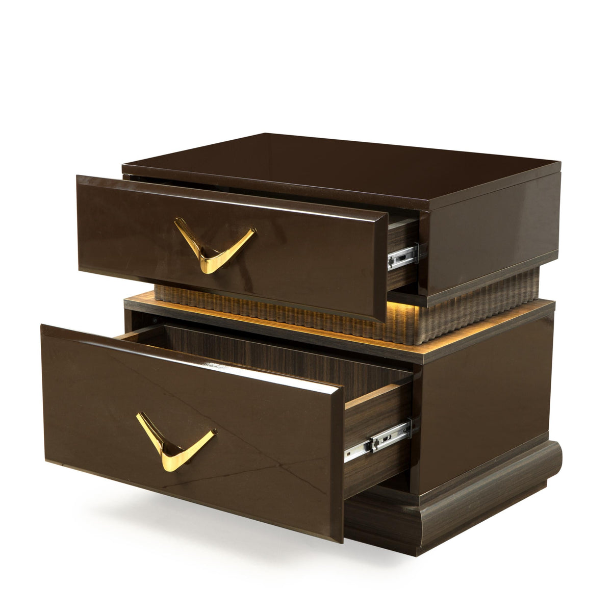 Modern Style 2-Drawer Nightstand Made with Wood, photo 2 of 6