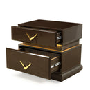 Modern Style 2-Drawer Nightstand Made with Wood