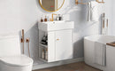 21.6-Inch Modern Floating Bathroom Vanity with Ceramic Basin