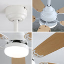 Indoor Modern 52 Inch Ceiling Fan with 6-Speed Remote and LED Light by HouseOfZazla