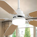 Indoor Modern 52 Inch Ceiling Fan with 6-Speed Remote and LED Light by HouseOfZazla