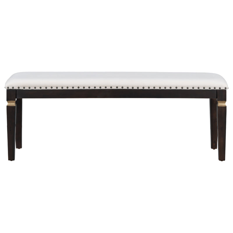 6-Piece Kitchen Dining Table Set, 62.7" Rectangular Table and 4 High-Back Tufted Chairs & 1 Bench for Dining Room and Kitchen (Espresso)