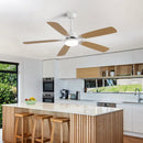 Indoor Modern 52 Inch Ceiling Fan with 6-Speed Remote and LED Light by HouseOfZazla
