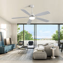 Indoor Modern 52 Inch Ceiling Fan with 6-Speed Remote and LED Light by HouseOfZazla
