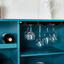 36" Sideboard Buffet Cabinet with Wine Storage shelf, Storage Cabinet with Wine Glass Holder Organizer