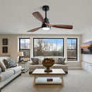 48 Inch Wood Ceiling Fan With 3 Solid Wood Blades and Remote Control by HouseOfZazla