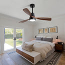 48 Inch Wood Ceiling Fan With 3 Solid Wood Blades and Remote Control by HouseOfZazla