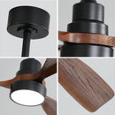 48 Inch Wood Ceiling Fan With 3 Solid Wood Blades and Remote Control by HouseOfZazla