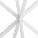 47.24" Modern Cross Leg Round Dining Table, White Top Occasional Table, Two Piece Removable Top, Matte Finish Iron Legs