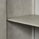 3-Door Large Storage Retro Sideboard with Adjustable Shelves and Black Handles for Kitchen, Dining Room and Living Room (Antique Gray)