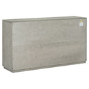 3-Door Large Storage Retro Sideboard with Adjustable Shelves and Black Handles for Kitchen, Dining Room and Living Room (Antique Gray)