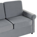 57.4" Pull Out Sofa Bed,Sleeper Sofa Bed with Premium Twin Size Mattress Pad,2-in-1 Pull Out Couch Bed with Two USB Ports for Living Room,Small Apartment, Gray