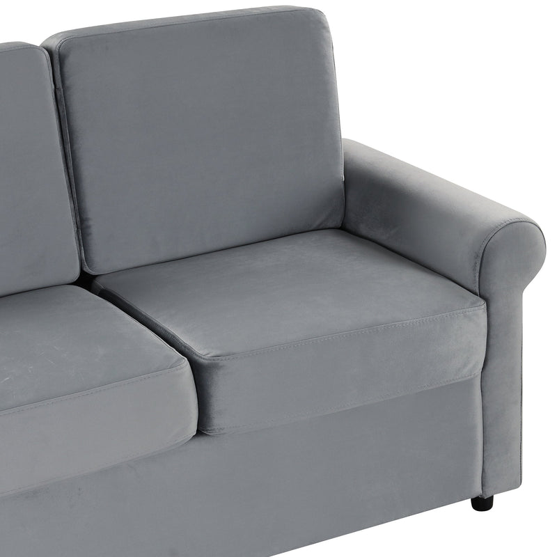 57.4" Pull Out Sofa Bed,Sleeper Sofa Bed with Premium Twin Size Mattress Pad,2-in-1 Pull Out Couch Bed with Two USB Ports for Living Room,Small Apartment, Gray