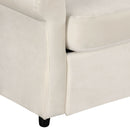 57.4" Pull Out Sofa Bed,Sleeper Sofa Bed with Premium Twin Size Mattress Pad,2-in-1 Pull Out Couch Bed with Two USB Ports for Living Room,Small Apartment, Beige