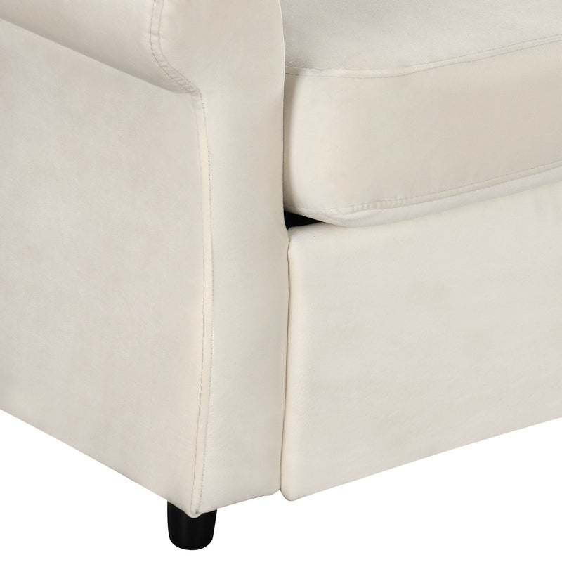 57.4" Pull Out Sofa Bed,Sleeper Sofa Bed with Premium Twin Size Mattress Pad,2-in-1 Pull Out Couch Bed with Two USB Ports for Living Room,Small Apartment, Beige