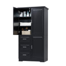 Tall and Wide Storage Cabinet with Doors for Bathroom/Office