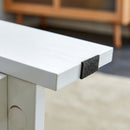 A modern and minimalist white double layered rectangular coffee table and coffee table. MDF material is more durable and suitable for living rooms, bedrooms, and study rooms. 19.6 "x35.4"x16.5 "CT-16