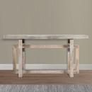 59 Inch Artisan Sideboard Console Table with Geometric Interlocked Base