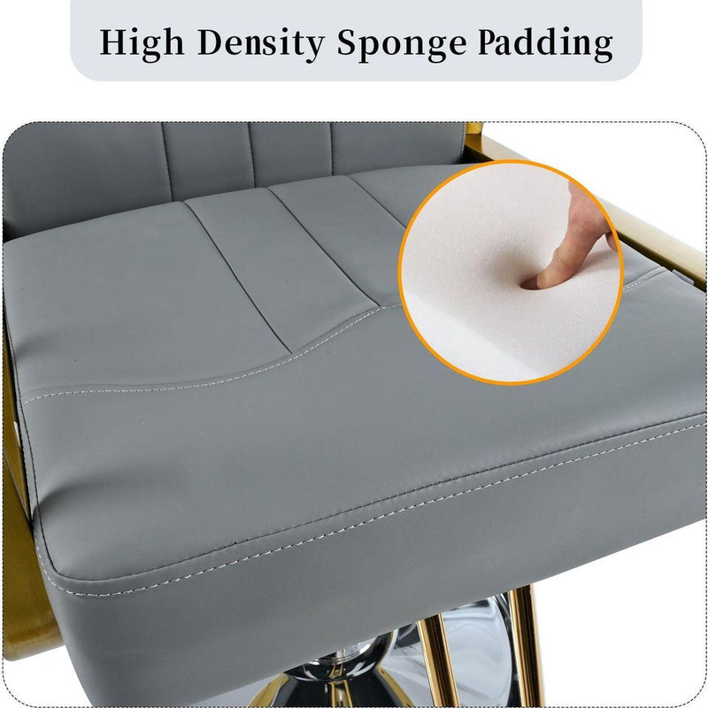 Premium Reclining barber Chair Salon Chair for Hair Stylist with Heavy Duty Hydraulic Pump, 360 Rotation, Tattoo Chair Shampoo Beauty Salon Equipment, Max Load Weight 400 Lbs, Gray