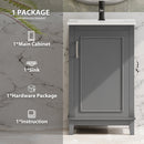 20 Inch Modern Small Bathroom Vanity Cabinet With Ceramic Basin