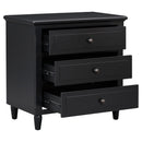 U Style 28" Painted Nightstand with 3 Drawers