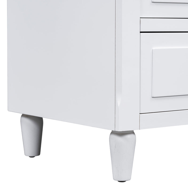 3-Drawer Nightstand Storage Wood Cabinet