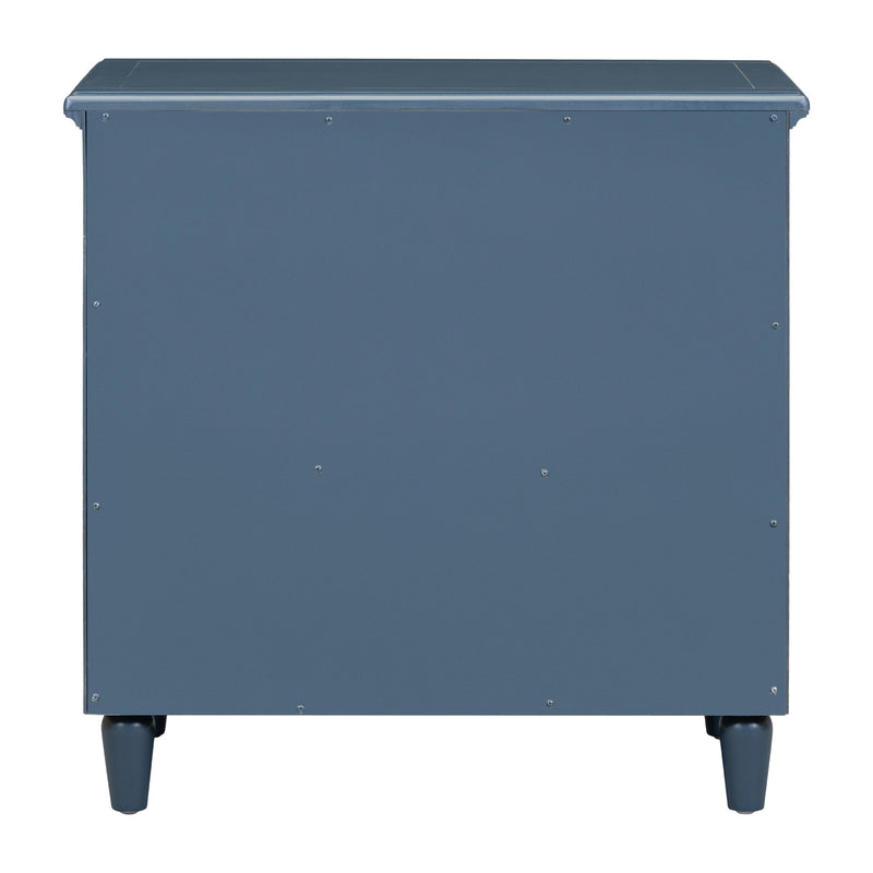 3-Drawer Nightstand Storage Wood Cabinet