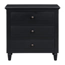 U Style 28" Painted Nightstand with 3 Drawers