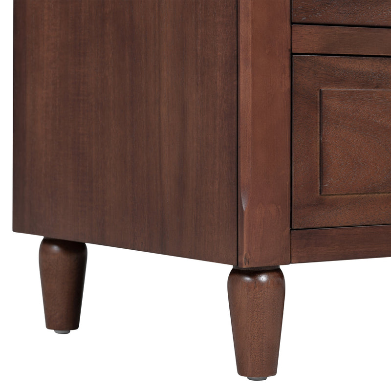 3-Drawer Nightstand Storage Wood Cabinet