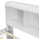 Full Bed with Bookcase Headboard, Under Bed Storage Drawers and Bed End Storage Case