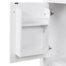 30" Bathroom Vanity with Sink Top, Bathroom Vanity Cabinet with Door and Two Drawers, MDF Boards, Solid Wood, One Package, White