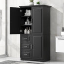 Tall and Wide Storage Cabinet with Doors for Bathroom/Office