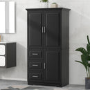 Tall and Wide Storage Cabinet with Doors for Bathroom/Office