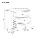 3-Drawer Nightstand Storage Wood Cabinet