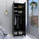 Armoire-Organiser 70.8"H, Two Shelves, Rod, Double Door Cabinet Armoire