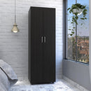 Armoire-Organiser 70.8"H, Two Shelves, Rod, Double Door Cabinet Armoire