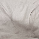 Maxi 5 Foot Two Color Fabric and Faux Leather Rounded Bean Bag