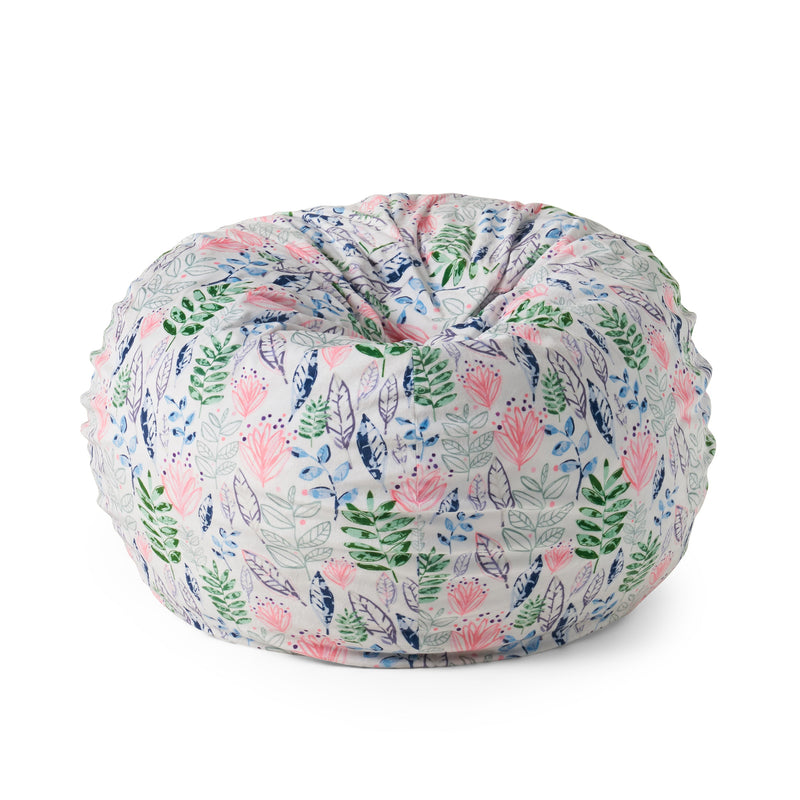 Barcadera 3 Foot Rounded Bean Bag - Leaf Print