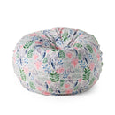 Barcadera 3 Foot Rounded Bean Bag - Leaf Print