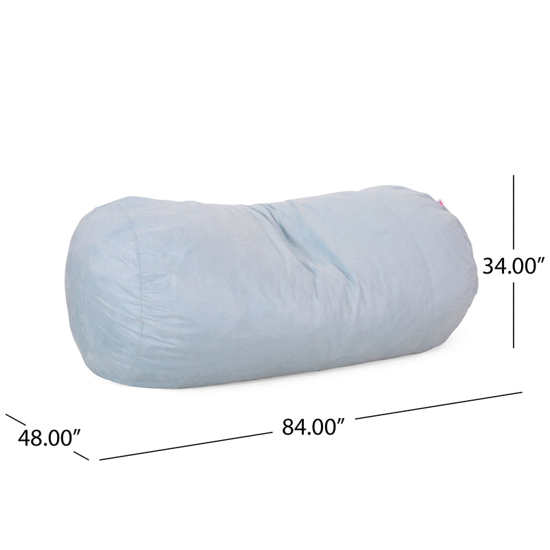 Aruba 8 Foot Microfiber Cylindrical Bean Bag, photo 4 of 5