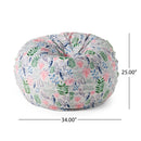 Barcadera 3 Foot Rounded Bean Bag - Leaf Print