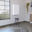 Wall Foldable Table with Multiple Shelves