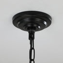 8-Lights Lantern Tiered Pendant Light Fixtures, Industrial Farmhouse Hanging Chandelier for Entryway, Foyer, Living Room, Kitchen Island, Staircase(Black & Silver)