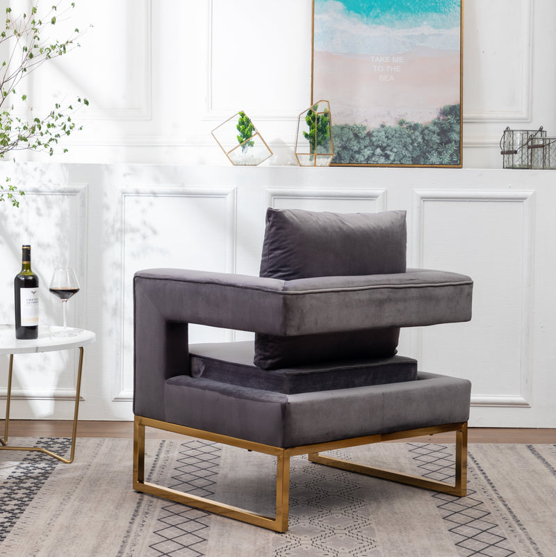 Lenola Contemporary Upholstered Accent Arm Chair, photo 5 of 10
