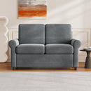 57.4" Pull Out Sofa Bed,Sleeper Sofa Bed with Premium Twin Size Mattress Pad,2-in-1 Pull Out Couch Bed with Two USB Ports for Living Room,Small Apartment, Gray