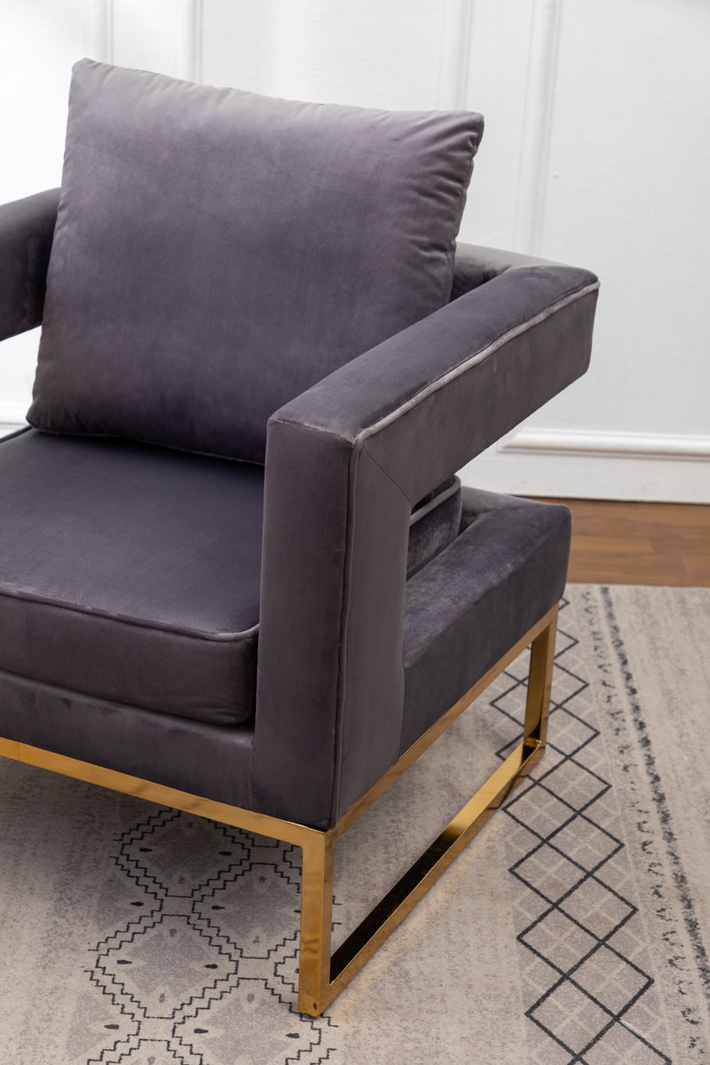 Lenola Contemporary Upholstered Accent Arm Chair, photo 7 of 10