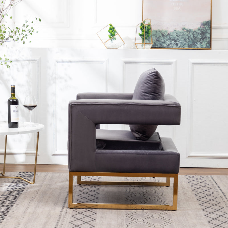 Lenola Contemporary Upholstered Accent Arm Chair, photo 4 of 10